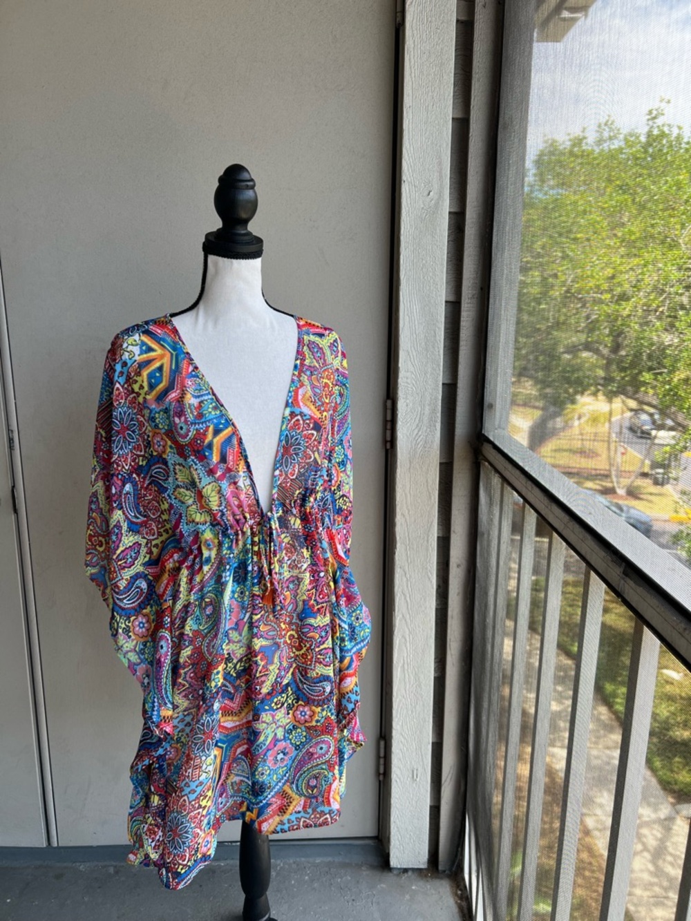 Bleu Rod Beattie Multicolor Paisley Swim Coverup - Picture 3 of 12